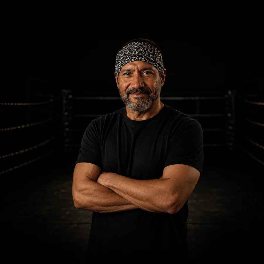 Sensei Carlos Popeye Romero en su espacio de entrenamiento